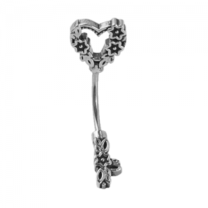 Piercing Microbell Curvo Modelo 5 Aço 316L